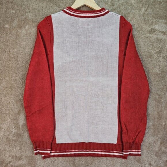 NWT Tipsy Elves Sweater Canada Spell Out Logo Red and White Pullover Mens Size S - Picture 2 of 10
